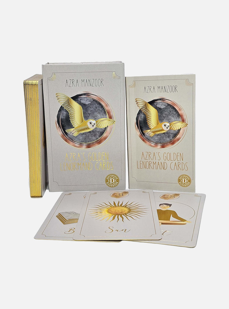 Azra’s Golden Lenormand: 36 Golden Lenormand cards in modern, enchanting design