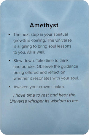 Crystal connections message cards