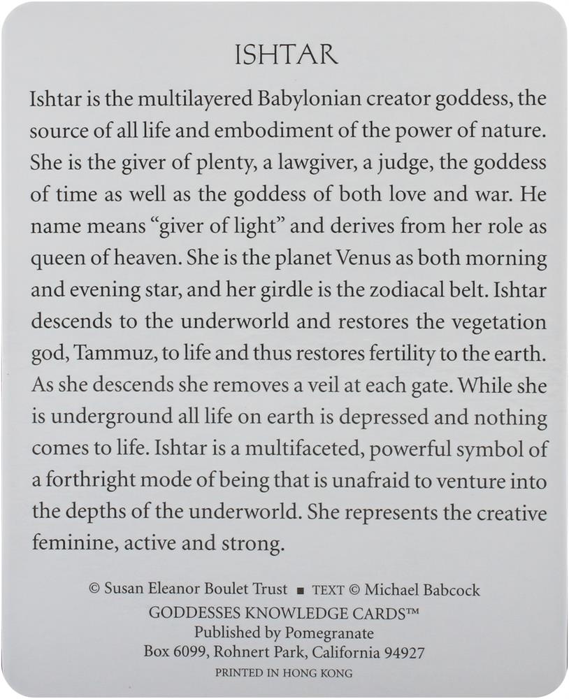 Goddesses Knowledge Cards (48 Cards)