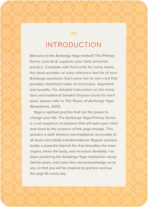 Ashtanga Yoga Practice Cards
