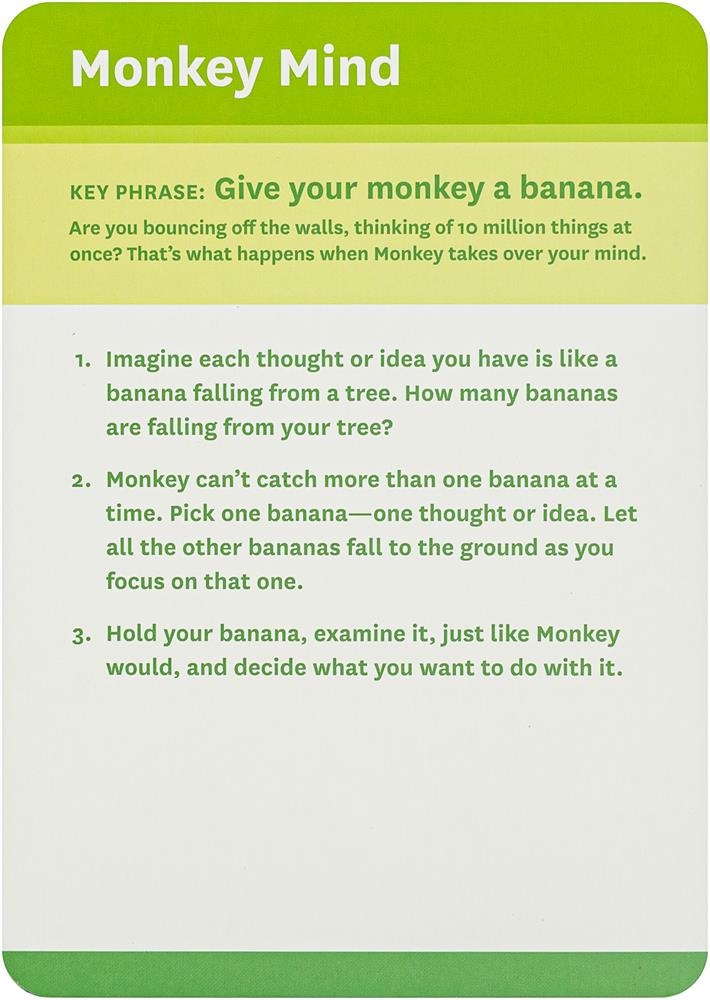 Monkey Mind Meditation Deck : 30 Fun Ways For Kids To Chill Out, Tune In, And Open Up