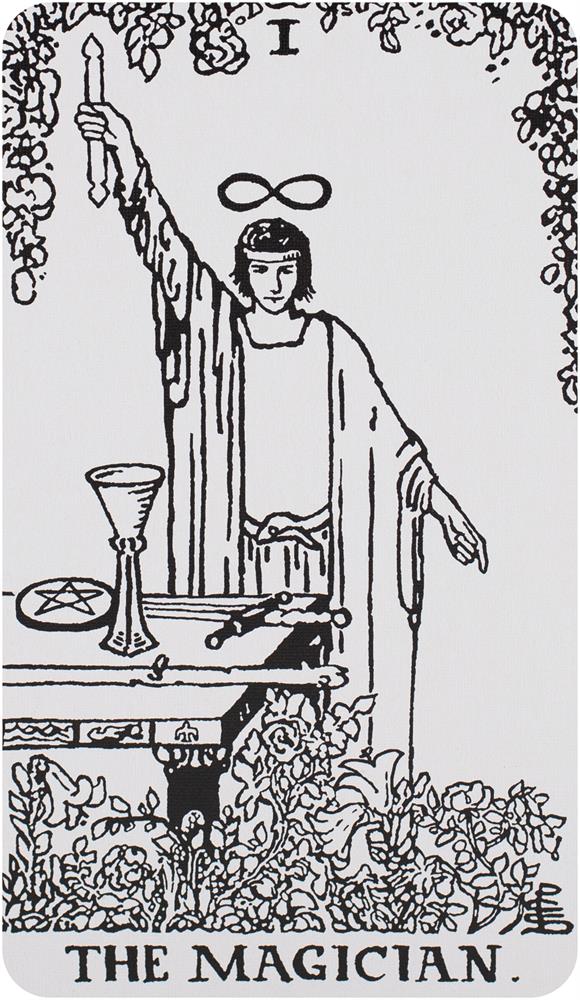 Black & White Rider-Waite Tarot Deck
