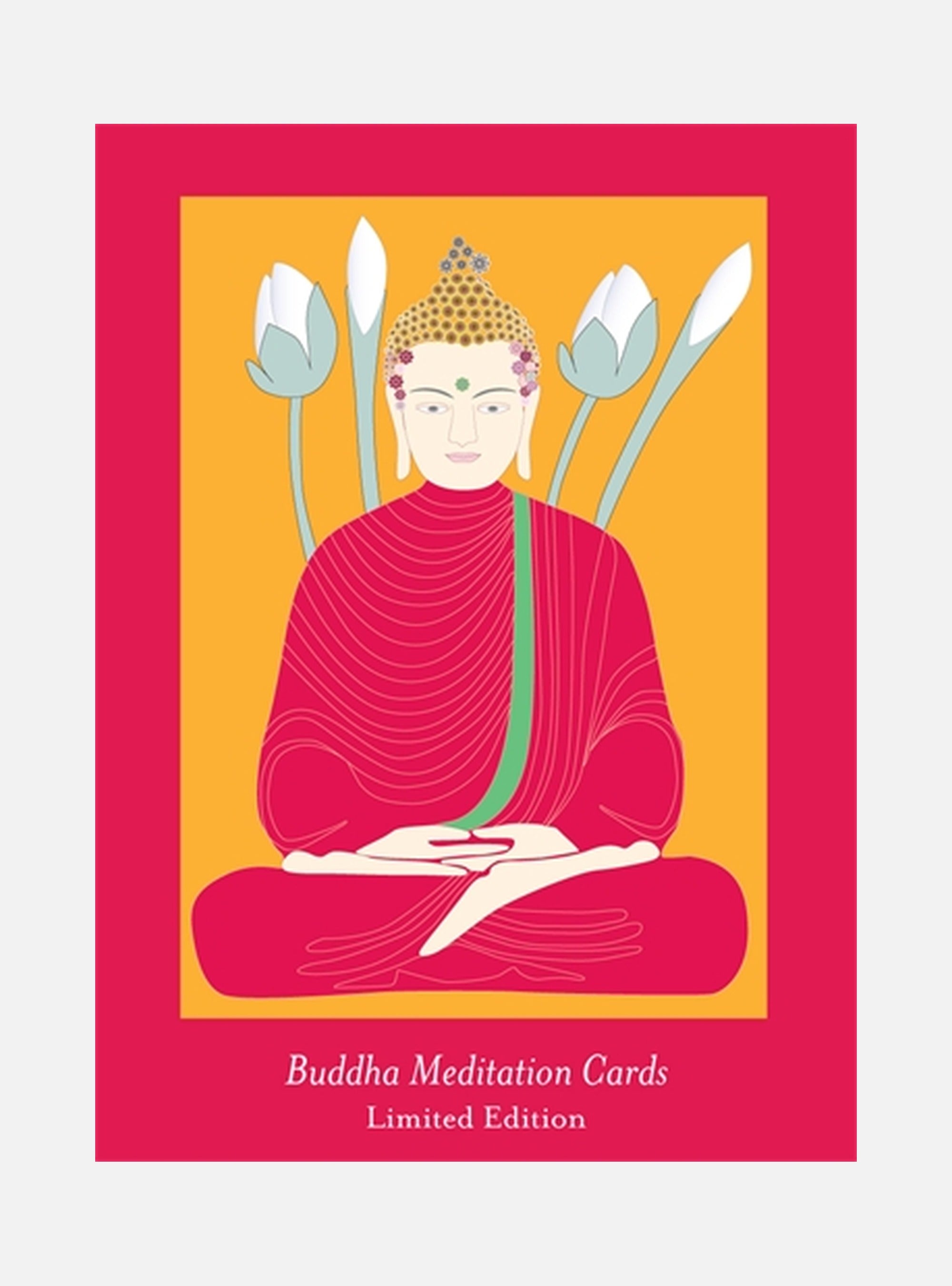 Buddha four lotuses cards