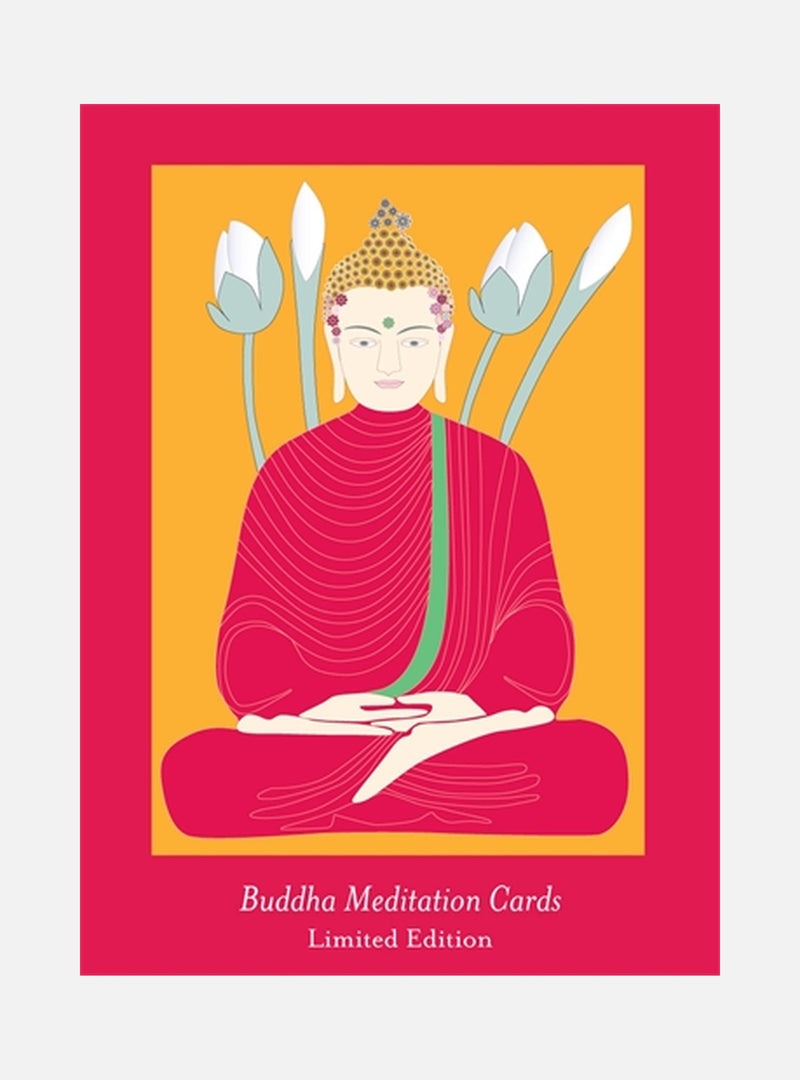 Buddha four lotuses cards