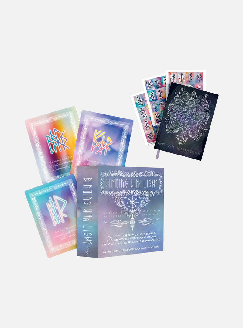 Binding with Light: A Sacred Journey to Reclaim Your Inner Light (44 Full-Color Cards, 187-Page Full-Color Guidebook, and 64-Page Journal)