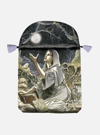 Printed satin 'Pagan Moon'