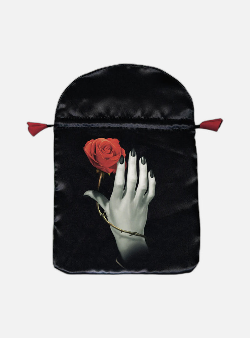 Printed satin 'Rose Hand'