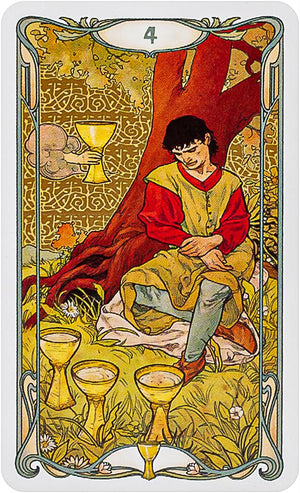 Golden Art Nouveau Tarot Mini (new edition - gold printing ink)