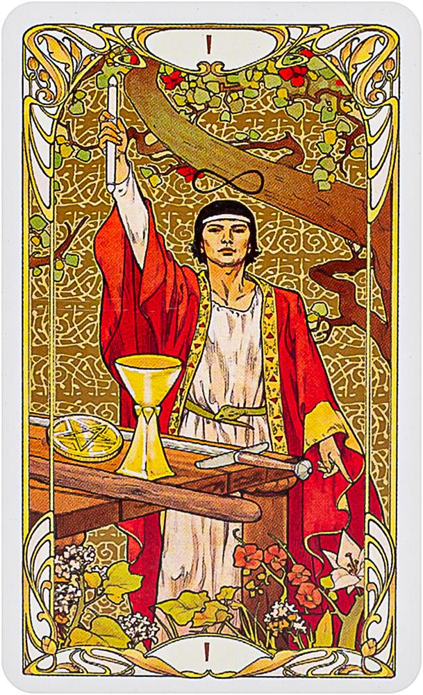 Golden Art Nouveau Tarot Mini (new edition - gold printing ink)