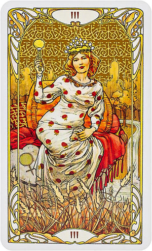 Golden Art Nouveau Tarot Mini (new edition - gold printing ink)