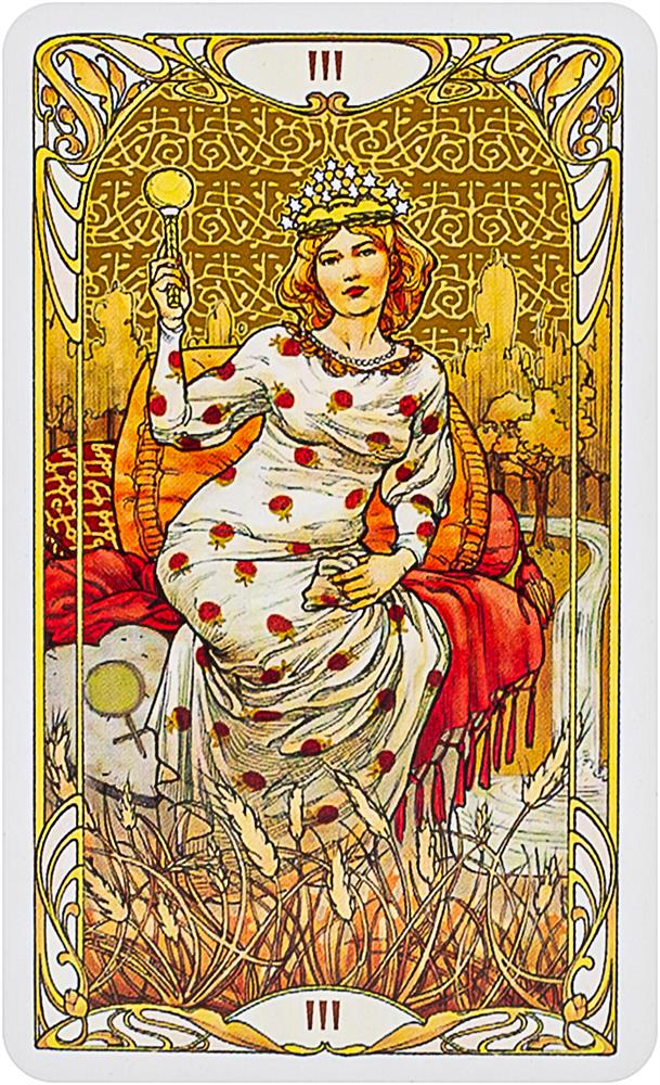 Golden Art Nouveau Tarot Mini (new edition - gold printing ink)