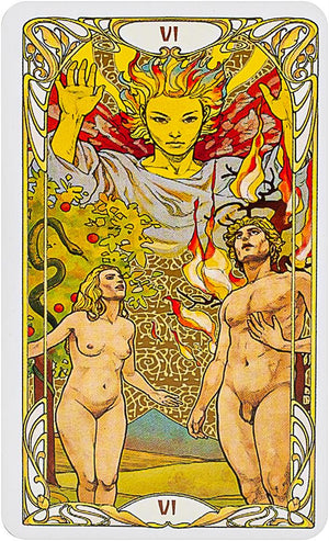 Golden Art Nouveau Tarot Mini (new edition - gold printing ink)