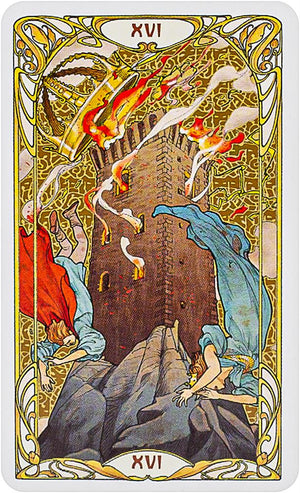 Golden Art Nouveau Tarot Mini (new edition - gold printing ink)
