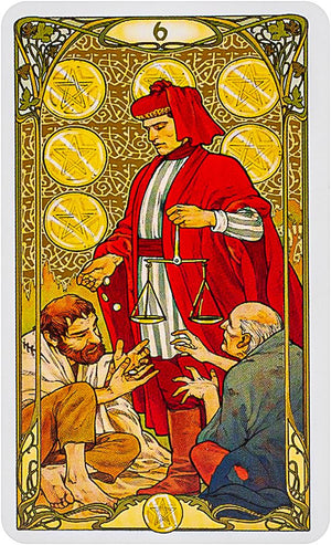 Golden Art Nouveau Tarot Mini (new edition - gold printing ink)