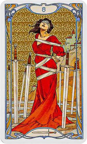 Golden Art Nouveau Tarot Mini (new edition - gold printing ink)