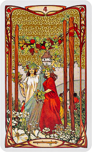 Golden Art Nouveau Tarot Mini (new edition - gold printing ink)