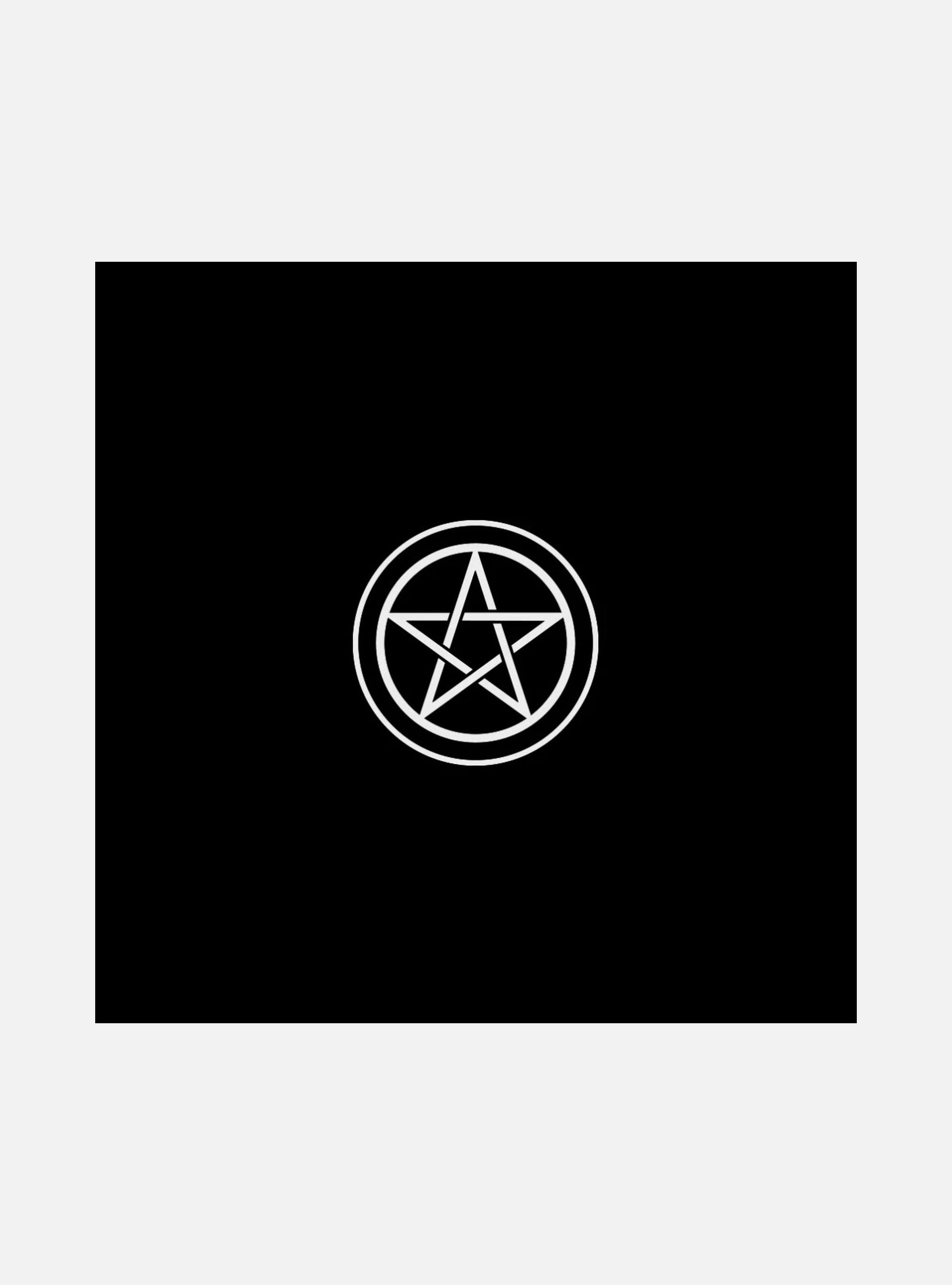 Tarot cloth pentacle  black tp02