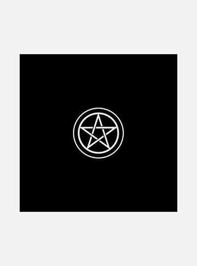 Tarot cloth pentacle  black tp02